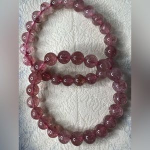 Strawberry Quartz Bracelet powerful stone for self-love and self-confidence.